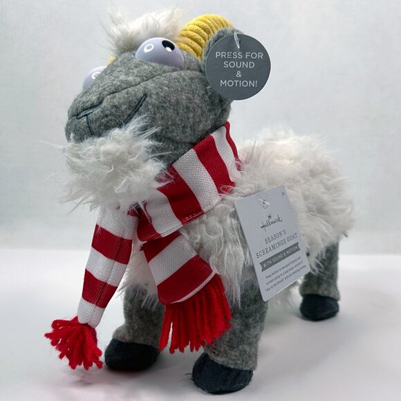 Season's Screaming’s Goat Plush With Sound and Motion Christmas Fainting Goat - Picture 12 of 17